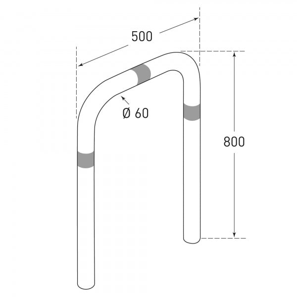 CITY Schutzbügel - Unterflurmontiert