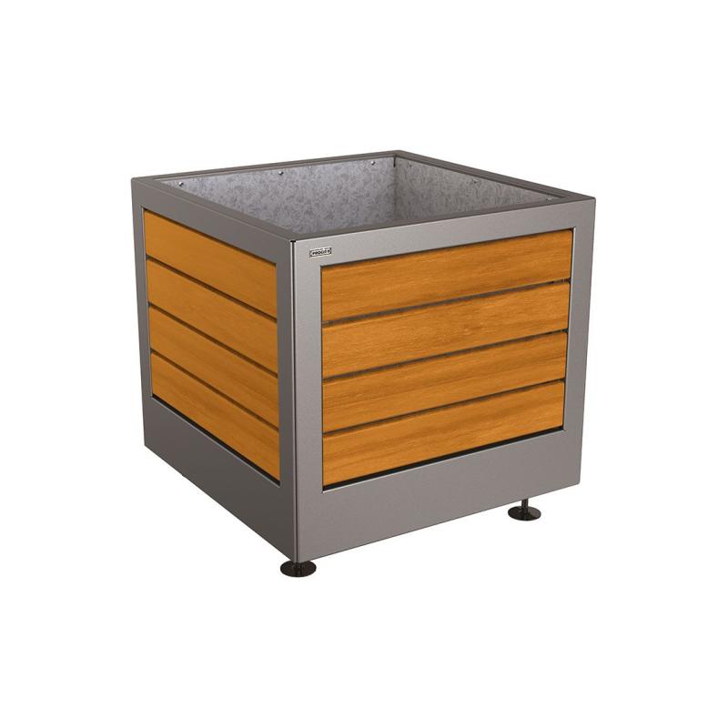 Pflanzbehälter Silaos aus Stahl & Holz