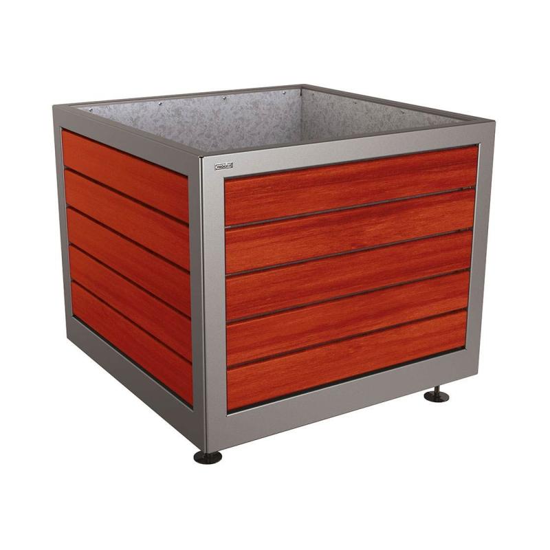 Pflanzbehälter Silaos aus Stahl & Holz