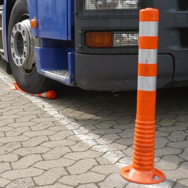 FlexBrite™ Flexibler Poller 1000 mm (Orange/Weiß)