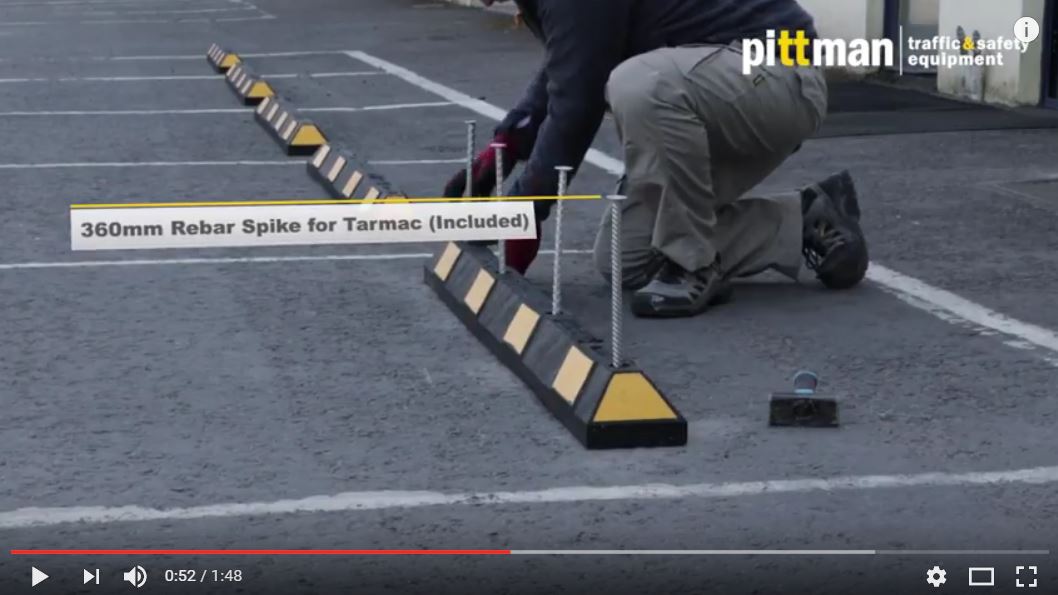 Park It 1800 mm Gummi-Radstop (weiß)